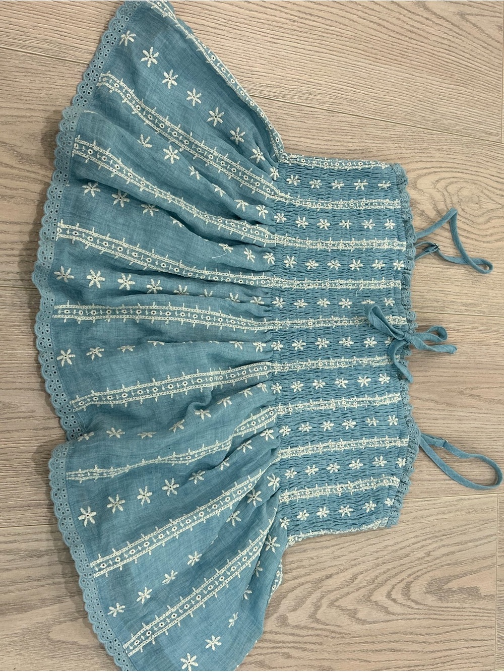Dress Forum Blue Embroidered Circle Skirt